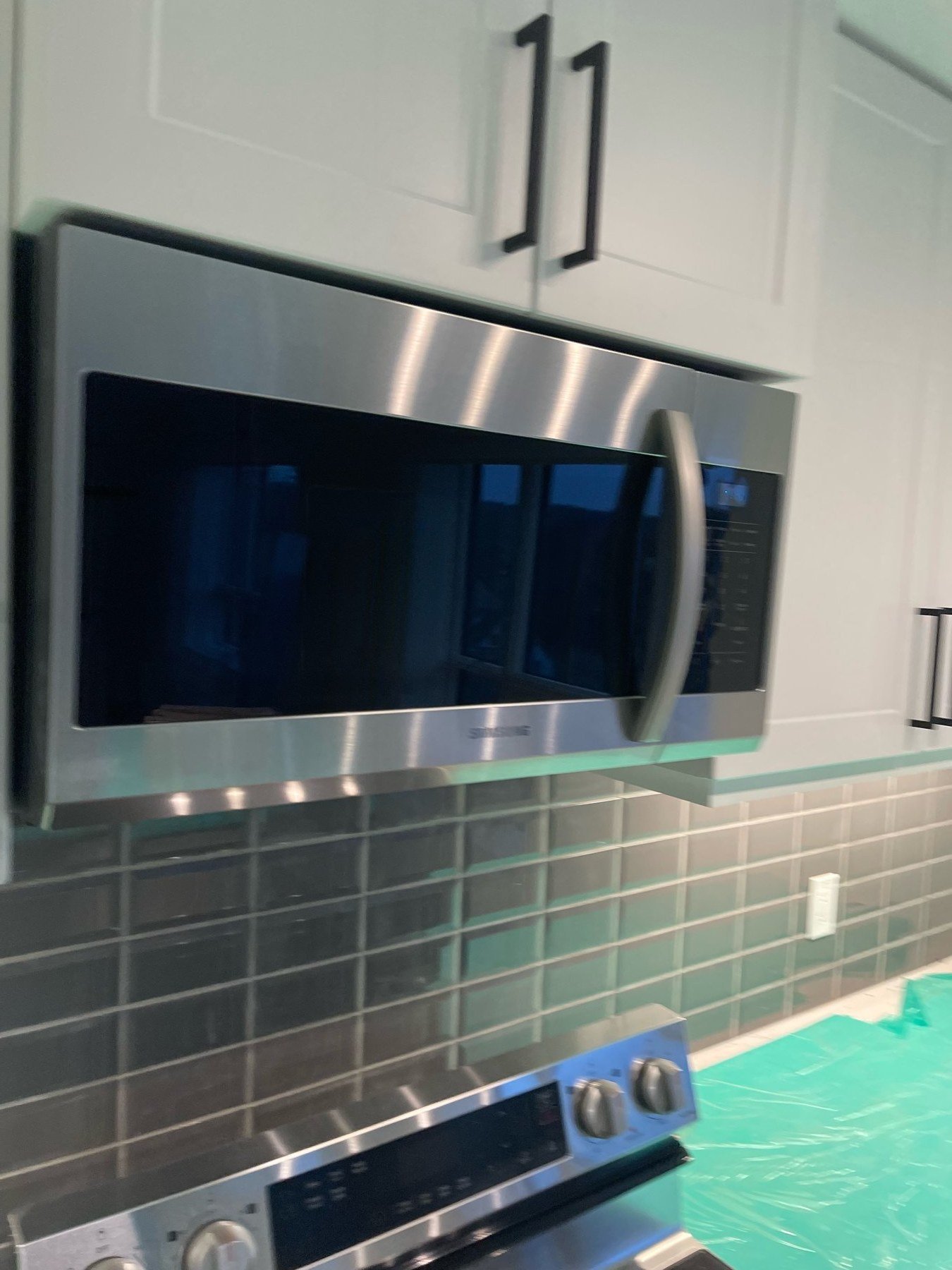 Installed over-the-range microwave