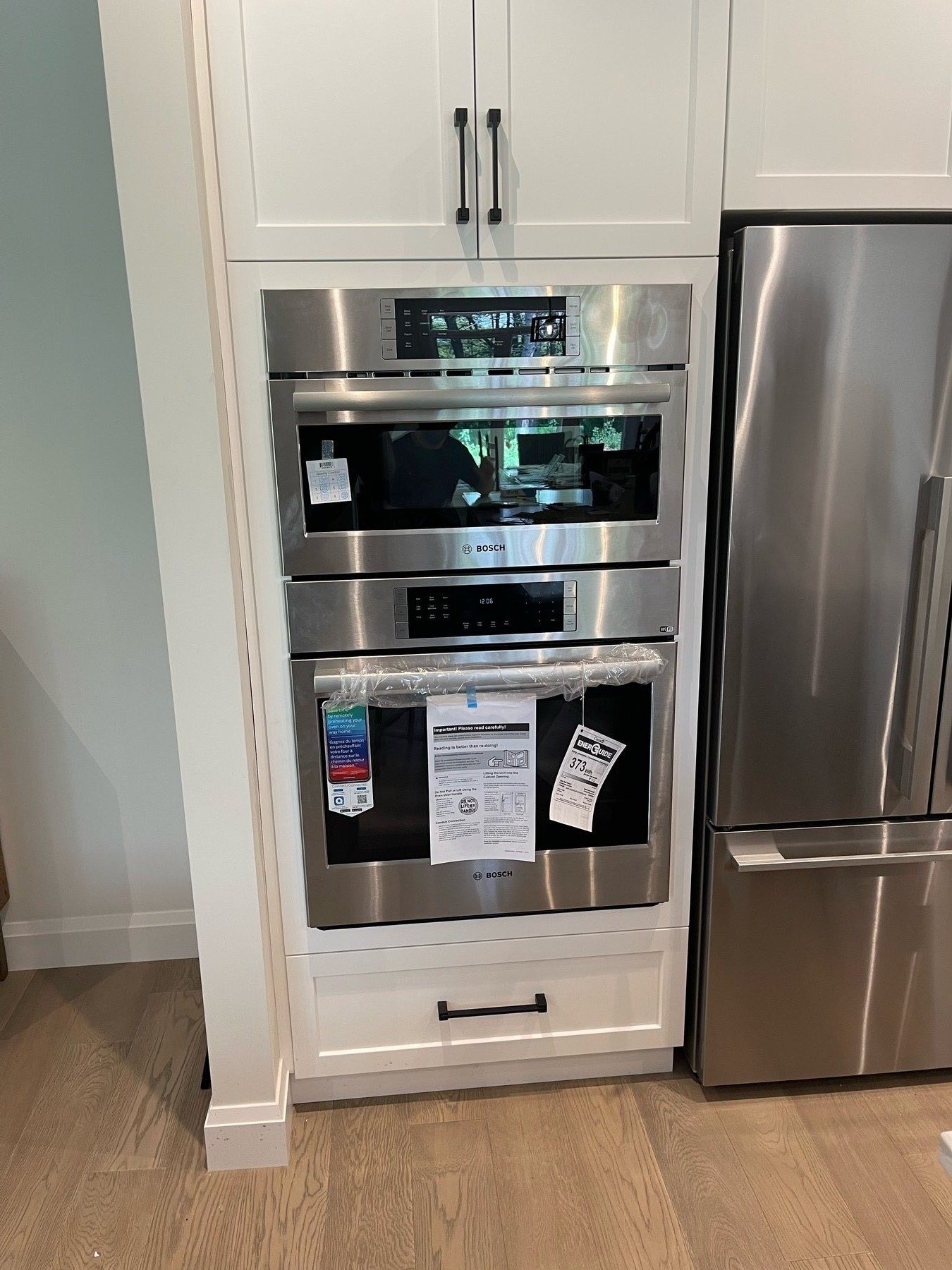 Installed wall ovens and microwave
